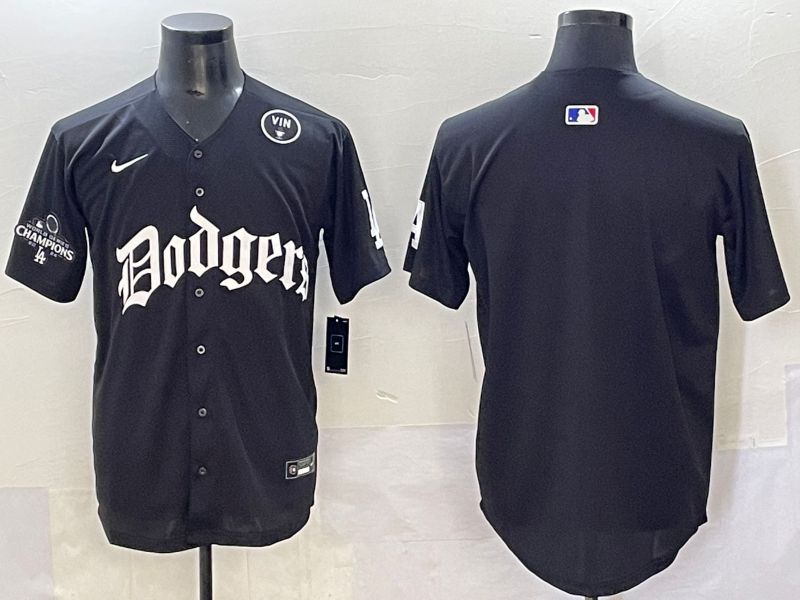 Men 2025 Los Angeles Dodgers Blank Black Seventh generation Joint Name Nike MLB Jersey style 10->los angeles dodgers->MLB Jersey